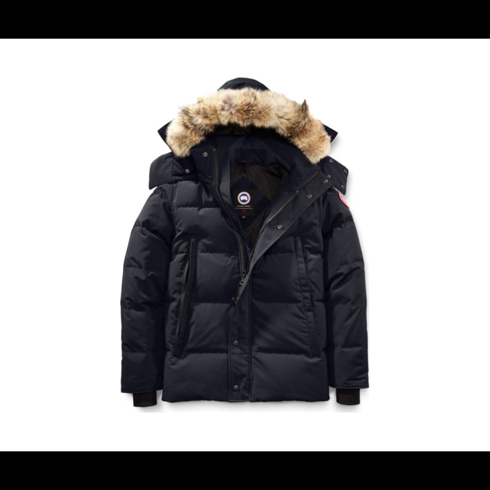 Canda Goose Wyndham Parka in black with fur trim